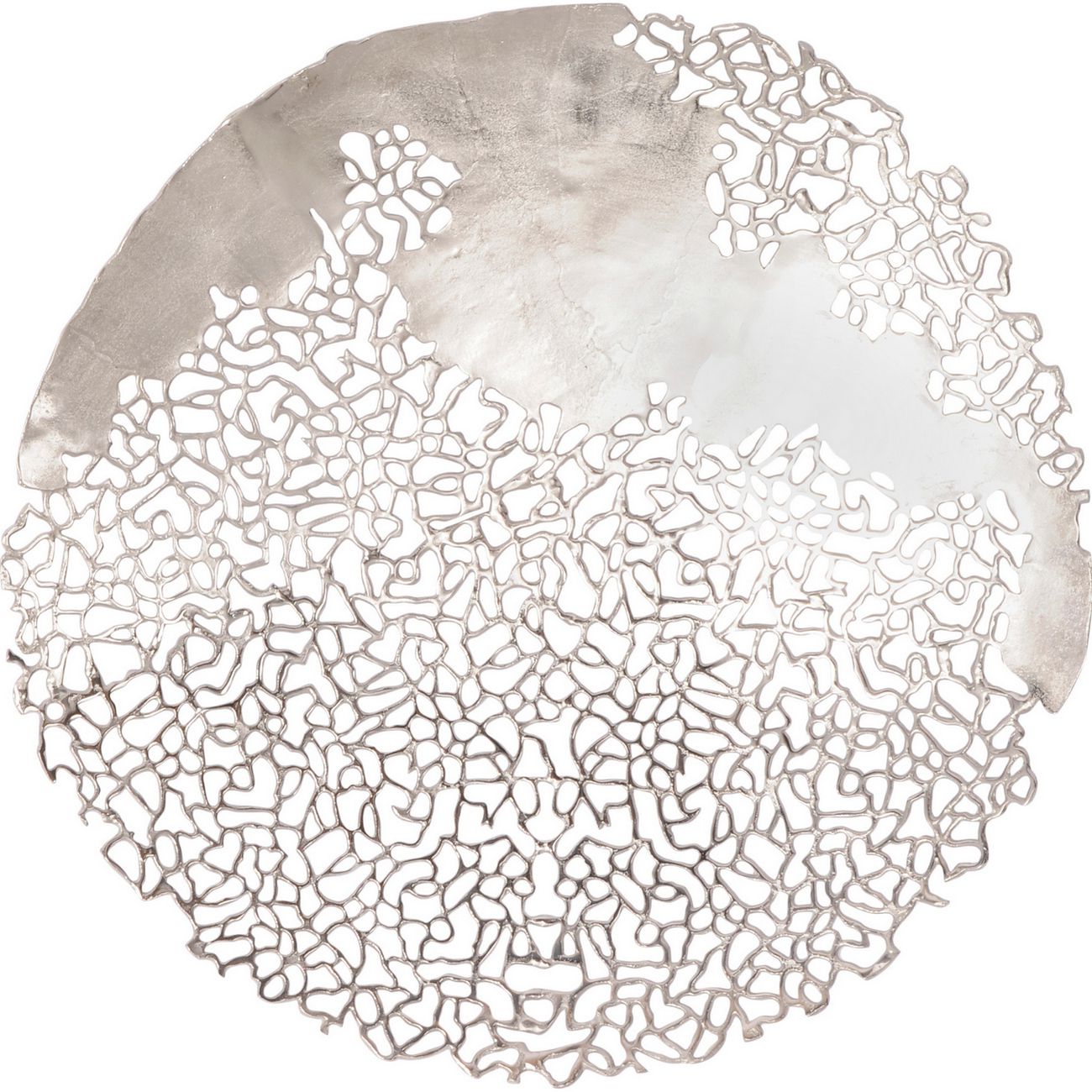 Apo Aluminium Silver Coral Wall Art Sculpture | Large